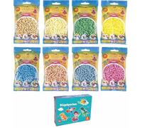 Hama Midi - Perline da stirare, convulut, 8 colori (crema, rosa pastello, verde chiaro, color pelle, beige, turchese, giallo pastello, blu pastello), in confezione regalo colorata