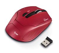 Hama Milano mouse RF Wireless Blue LED 2400 DPI Mano destra Rosso