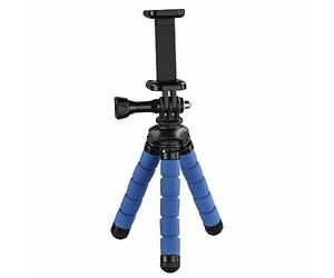 Hama Mini treppiede "Flex" per smartphone e GoPro, 14 cm, blu