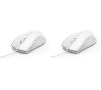 Hama - Mouse con cavo (mouse con 3 tasti per PC, laptop e notebook, adatto per destrimani e mancini, 1000 dpi, sistema operativo: Windows 10/8/7/Vista/XP, MAC OS 10.10 o superiore) bianco