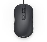 Hama Mouse USB CM-200 Ottico 1600 DPI 4 pulsanti ambidestro silenzioso cablato nero