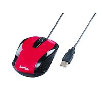 HAMA Mouse ottico USB "AM5400" a 3 tasti con scroll, 800 dpi, rosso