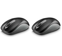 Hama - Mouse wireless AMW-200, 3 tasti con scroll, 1600 dpi, nero (Confezione da 2)