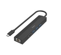 Hama Multi-port USB-C Hub (6-in-1 Adapter: 3 USB-A, 1 USB-C Power (Playstation)