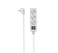 Hama - Multipresa 3 posizioni Schuko, spina Schuko, cavo 3 metri, bianco, con switch on/off
