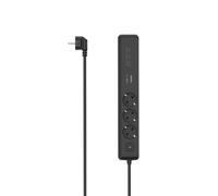 Hama Multipresa, 3 prese, USB-C/A 100W, PD, Interruttore, 1,4 m, Nero/Grigio