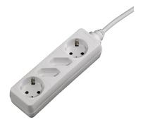 Hama - Multipresa 4 vie con 2 schuko e 2 bipolari, cavo 1,4 metri, bianco