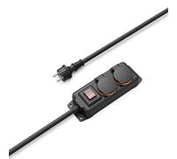 Multipresa, 2 & Prese, per Ext. IP44, Interruttore Montaggio a Parete, 2 M, Nre