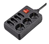 Hama Multipresa Nilox 7 Prese Bipasso, Nero
