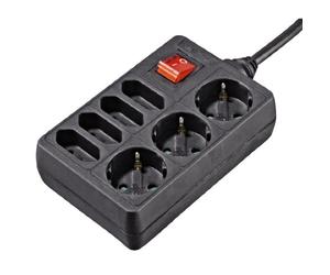 Hama Multipresa Nilox 7 Prese Bipasso, Nero