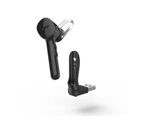 Hama MyVoice1300 Cuffie Micro Mono Bluetooth® (Intra-Ear Larghezza di banda 20 Hz - 20 kHz, Micro Larghezza di banda 100 Hz - 10 kHz, 2 ore per 4 ore di autonomia, controllo vocale) Nero
