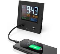 Sveglia Radio-Piloté " Dual-Usb ", Con Schermo Colore LED E Funzione Caricatore
