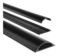 Hama Passacavi, Autoadesivo, Semi-Circolare 100 X 7 X 2,1 cm, PVC, Nero