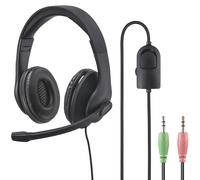 Hama PC Office Headset Stereo Con Microfono Boom 2x 3,5mm Nero 2m