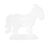 Hama Pegboard - Piattaforma di Gioco per fusti a chiodino, a Forma di Zebra/Cavallo