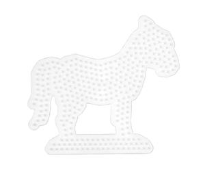 Hama Pegboard - Piattaforma di Gioco per fusti a chiodino, a Forma di Zebra/Cavallo