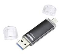 Hama Pendrive da 64GB, USB 3.0, Micro USB, Laeta Twin, Velocità 45 MBs, Nero