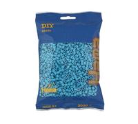 Hama Perle 201 - 49 - Sacchetto di perline da stirare con circa 3000 perline midi con diametro di 5 mm in azzurro, divertimento creativo per grandi e piccini
