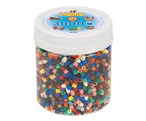 Hama Perle 209-67 - Perline da stirare in barattolo con circa 3000 perline midi con diametro di 5 mm, in 22 diversi colori, divertimento creativo per grandi e piccini