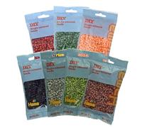 Hama Perle 9410 - Sacchetto di perline con circa 7000 perline midi con diametro 5 mm in 7 colori alla moda, divertimento creativo per grandi e piccini