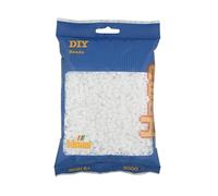 Hama Perlen 201-01 - Sacchetto di perline da stirare con circa 3.000 perline midi colorate con diametro di 5 mm, colore bianco, divertimento creativo per bambini dai 5 anni in su