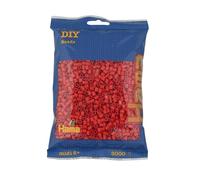 Hama Perlen 201-05 perline da stirare con circa 3.000 perline midi colorate con diametro di 5 mm, colore rosso, divertimento creativo per bambini dai 5 anni in su