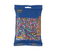 Hama Perline da stirare Midi – Sacchetto ca. 3.000 perline, Ø 5 mm, Mix a strisce