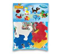 Hama Perlen 4416 Set for Playgroups with Approx. 3,000 Colourful Midi Ironing Be