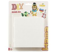 Hama Placche per perline da stirare 4581 – Set di 4 grandi quadrate Midi 5 mm – bianche