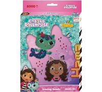 Hama Set perline da stirare Gabbys Dollhouse – circa 2000 midi Ø 5 mm, 1 piastra quadrata grande
