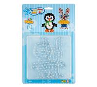 Hama Placche 8106 - Set da 2 per perle da stiro Maxi 10 mm Pinguino e Coniglio