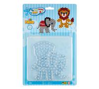 Hama Perlen 8107 Peg Plates Set of 2 for Maxi Ironing Beads with Diameter 10 mm,