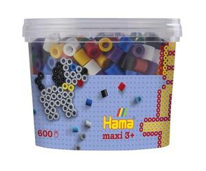 Hama Perlen Dan Import 8570 - Hama Maxi Scatola di Perle, 600 Pezzi