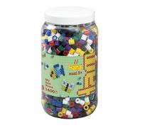 Hama 10.8540 1,400 Maxi Beads in Tub Solid Mix, Klein Single