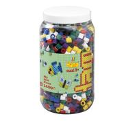 Hama Perline Maxi 10.8540 – 1.400 pezzi – confezione in vaschetta – mix colori solidi