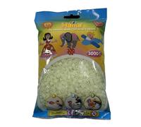 Hama Perline 201 - 55 sacchetti con circa 3000 perline midi con diametro di 5 mm in verde chiaro, divertimento creativo per grandi e piccini