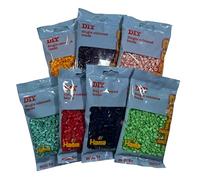 Hama Perline 9411 - Perline da stirare con circa 7000 perline Midi, diametro 5 mm, in 7 colori alla moda, per bambini dai 5 anni in su
