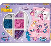Hama Perline Attività Scatola Regalo Viola 2400 1 Esagonale Pannello Forato 5+