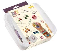 Hama Perline da stirare | circa 10.500 perline, 2 piastre: grande quadrato n. 593 e piccolo esagonale n. 594. 1 nastro elastico sottile, 1 filo, 1 clip per capelli, foglio colorato, istruzioni e carta