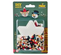 Hama Perline da Stirare, Circa 450 Perline, 1 Piccola Piastra Esagonale n. 270 e Carta da Stiro, Decorazione a Mosaico, Arte e Artigianato, per Bambini creativi a Partire dai 5 Anni in su