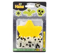 Hama Perline fosforescenti al Buio, Confezione Piccola in Blister, 375 Pezzi, Pannello Forato a Stella e Carta da Stiro, Decorazione a Mosaico per Bambini dai 5 Anni in su