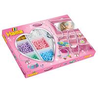 Hama Pink Activty Creative Box, set di perline fusibili per arti e mestieri con accessori, per bambini dai 5 anni in su, set ufficiale