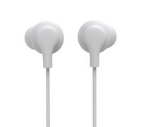 Hama Popply - Auricolari in-ear, microfono, protezione antipiega, 3,5 mm, colore: Bianco