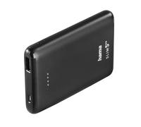Hama - Power Bank SLIM5-HD, 5000 mAh, nero
