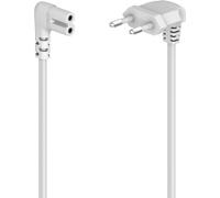 HAMA Power Cable Euro Plug Angled Whit