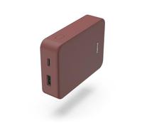 Hama Power Pack 10000 mAh (power bank, ricarica rapida, USB A, USB C, capiente, leggera, piccola, caricatore), rosso