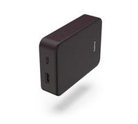 Hama Power Pack 10000 mAh (power bank, ricarica rapida, USB A, USB C, capiente, leggera, piccola, caricatore) viola bordeaux