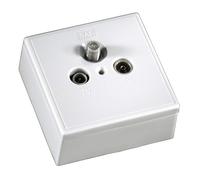 Hama Presa Antenna 3 Vie 10dB Sat Presa Da Parete TV Radio Passante