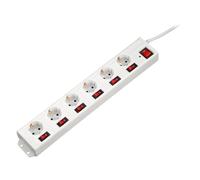 Hama Presa multipla 6 pr.commut. singolarmente, bianco 223159 Cavo 137239