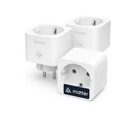 Hama Presa WiFi, confezione da 3 (con Matter Smart Home, universale, presa Wi-Fi controllata con app e controllo vocale, come timer, 3680 W)